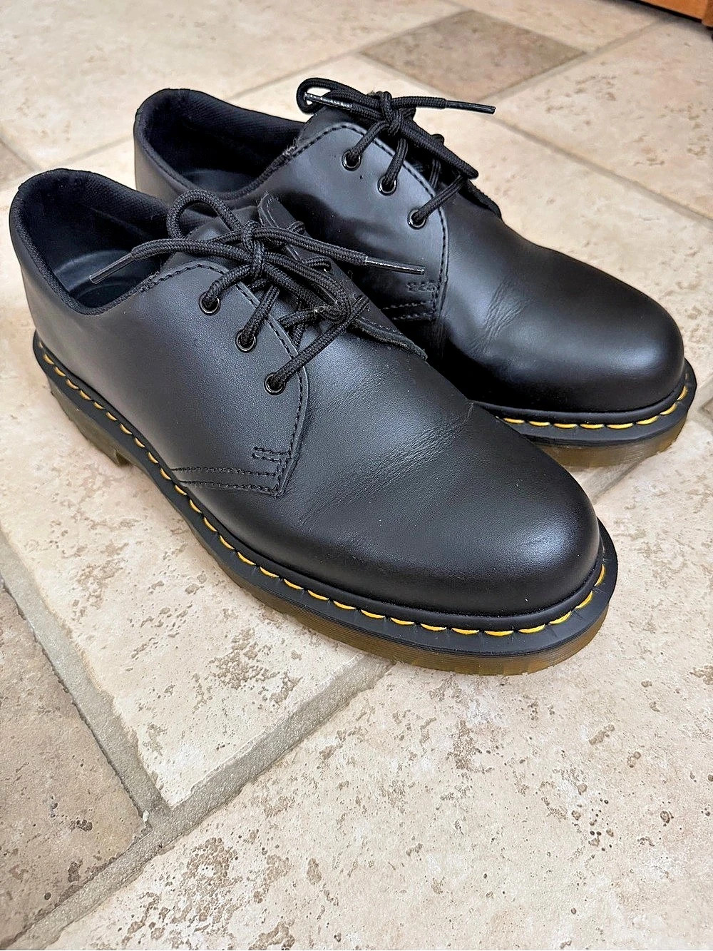 Dr. Martens 1461 Slip Resistant Leather Oxford Shoes Black